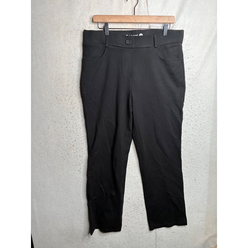 Betabrand Dress Pant Yoga Pants Black Straight Leg Plus Size 1X Office Wear